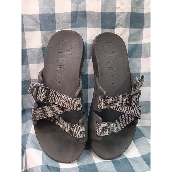 Chaco Chillos Men's Slides Size 12 Black/Gray - Picture 1 of 6